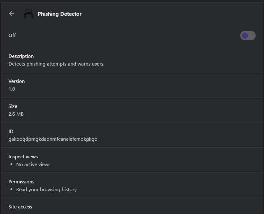 Phishing Site Detector